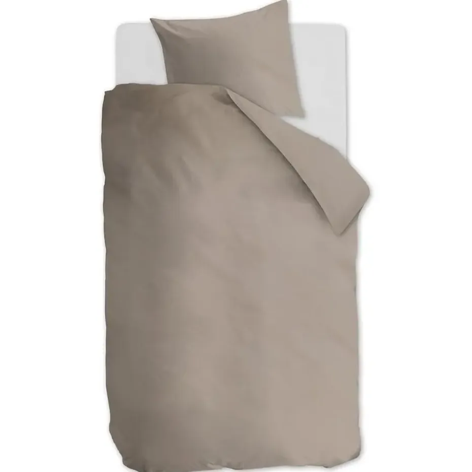 Ambiante Cotton Uni dekbedovertrek - 200x200/220 - Taupe
