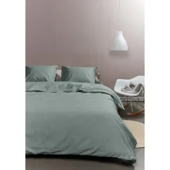 Ambiante Cotton Uni dekbedovertrek - 200x200/220 - Groen