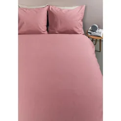 Ambiante Cotton Uni dekbedovertrek - 240x200/220 - Roze