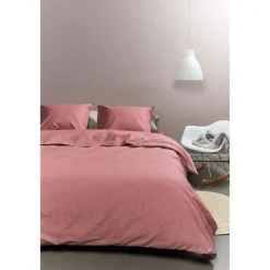 Ambiante Cotton Uni dekbedovertrek - 240x200/220 - Roze