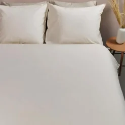 Ambiante Dekbedovertrek Uni Cotton Sand-Lits-jumeaux (240 x 200/220 cm)