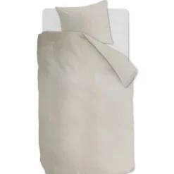Ambiante Dekbedovertrek Uni Cotton Sand-Lits-jumeaux (240 x 200/220 cm)