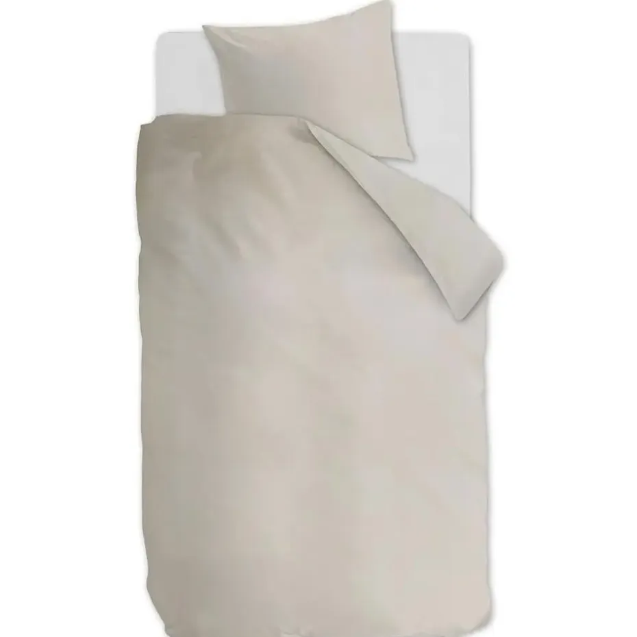 Ambiante Dekbedovertrek Uni Cotton Sand-Lits-jumeaux (240 x 200/220 cm)