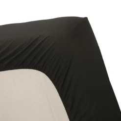 Ambiante Katoen - Hoeslaken - 140x200 - Zwart