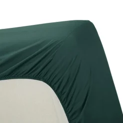 Ambiante Katoen - Topper Hoeslaken - 180x220 - Donker Groen