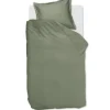 Ambiante Satin Uni dekbedovertrek - 140x200/220 - Groen