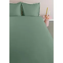 Ambiante Satin Uni dekbedovertrek - 140x200/220 - Groen