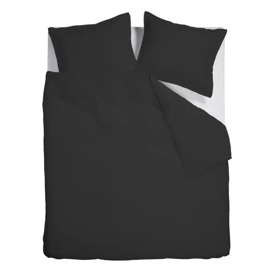 Ambiante Satin Uni dekbedovertrek - 200x200/220 - Zwart