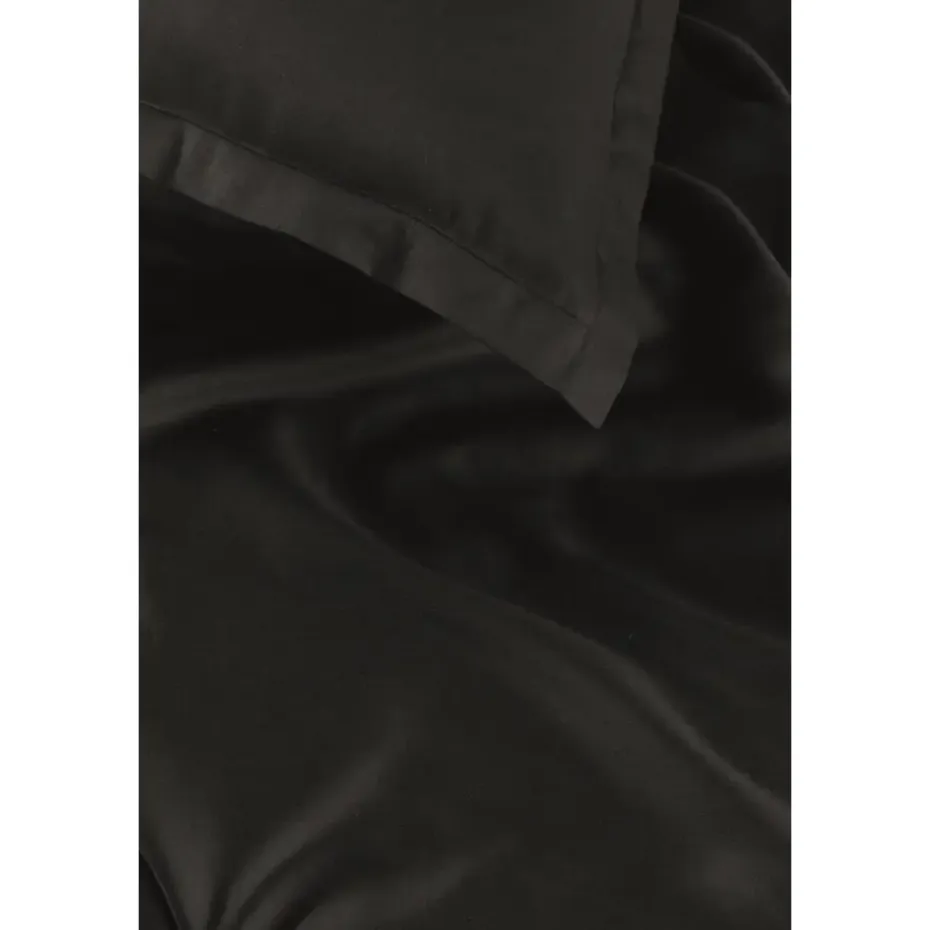 Ambiante Satin Uni dekbedovertrek - 200x200/220 - Zwart