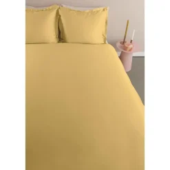 Ambiante Satin Uni dekbedovertrek - 240x200/220 - Licht geel