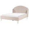 AMBILLOU - Bed - Lichtbeige - 140 x 200 cm - Polyester