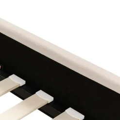 AMBILLOU - Bed - Lichtbeige - 140 x 200 cm - Polyester