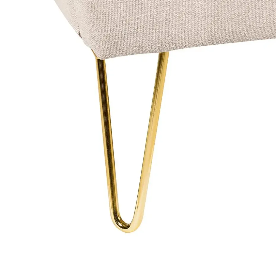 AMBILLOU - Bed - Lichtbeige - 140 x 200 cm - Polyester