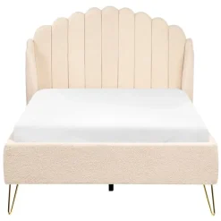 AMBILLOU - Tweepersoonsbed - Beige - 120 x 200 cm - Bouclé