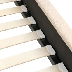 AMBILLOU - Tweepersoonsbed - Beige - 120 x 200 cm - Bouclé