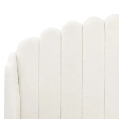 AMBILLOU - Tweepersoonsbed - Gebroken wit - 160 x 200 cm - Bouclé