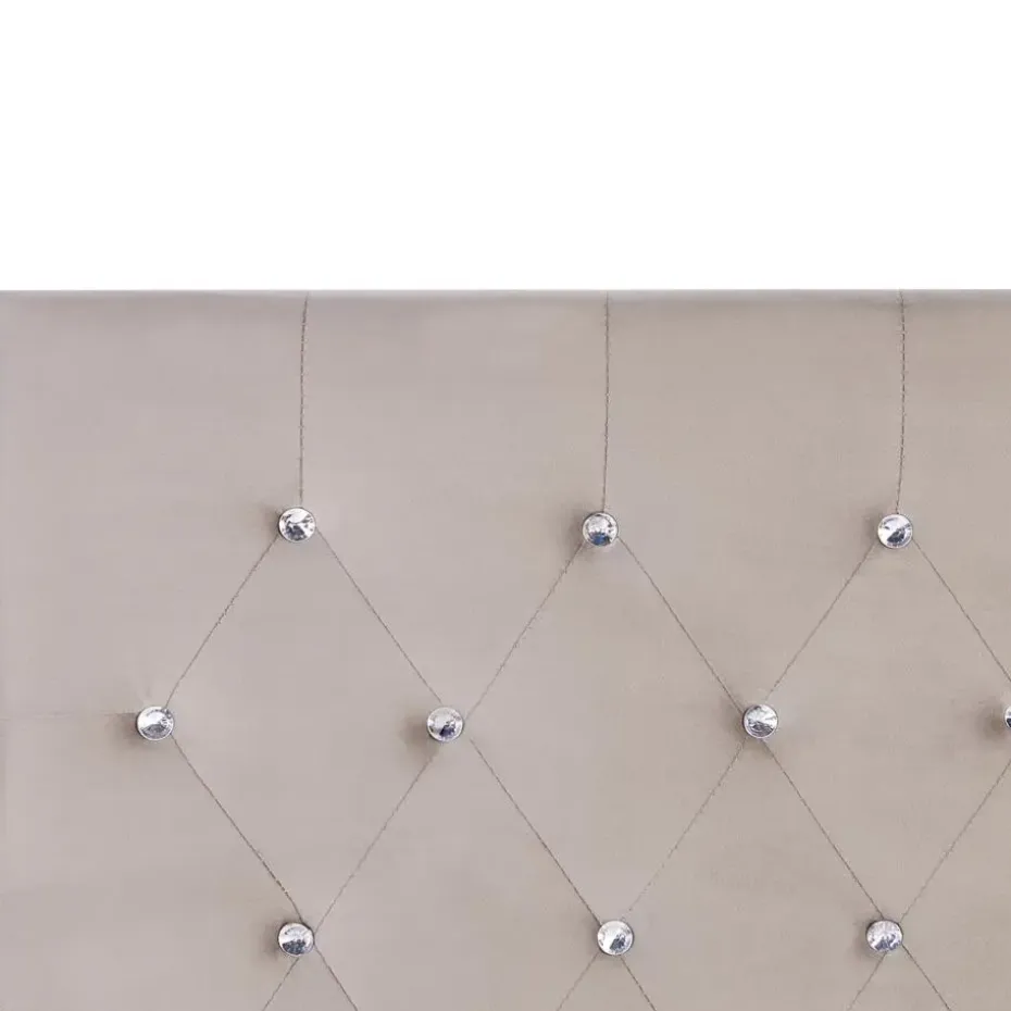 AMIENS - Bed met opbergruimte - Taupe - 140 x 200 cm - Fluweel