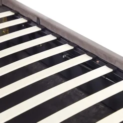 AMIENS - Bed met opbergruimte - Taupe - 140 x 200 cm - Fluweel