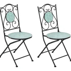 ANAPO - Set van 2 tuinstoelen - Zwart - IJzer