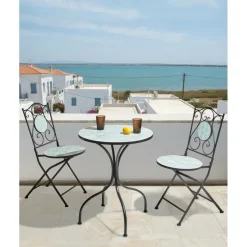 ANAPO - Set van 2 tuinstoelen - Zwart - IJzer