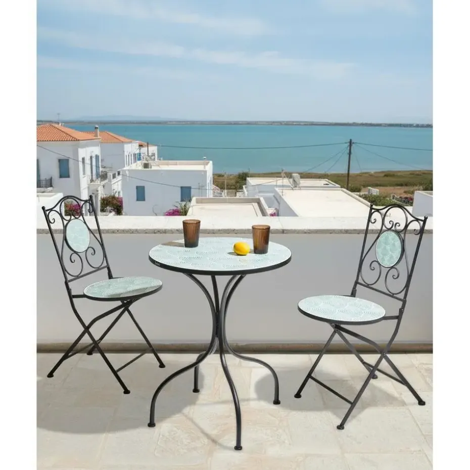 ANAPO - Set van 2 tuinstoelen - Zwart - IJzer