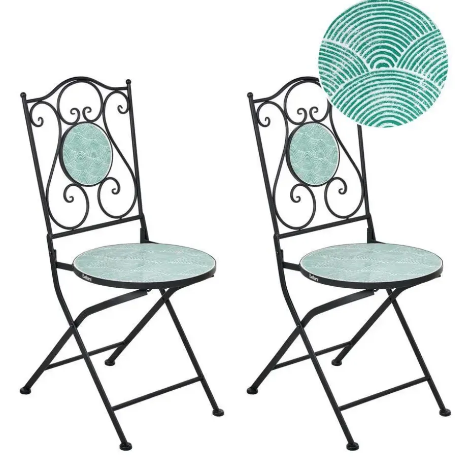 ANAPO - Set van 2 tuinstoelen - Zwart - IJzer