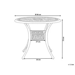 ANCONA - Tuintafel - Zwart - 90 x 90 cm - Aluminium