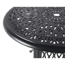 ANCONA - Tuintafel - Zwart - 90 x 90 cm - Aluminium