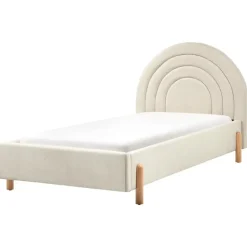 ANET - Bed - Beige - 90 x 200 cm - Stof
