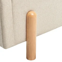 ANET - Bed - Beige - 90 x 200 cm - Stof