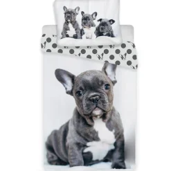 Animal Pictures Bulldog - Dekbedovertrek - Eenpersoons - 140 x 200 cm - Multi