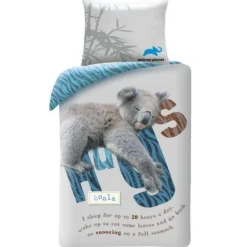 Animal Planet Dekbedovertrek Koala - Eenpersoons - 140 x 200 cm - Katoen