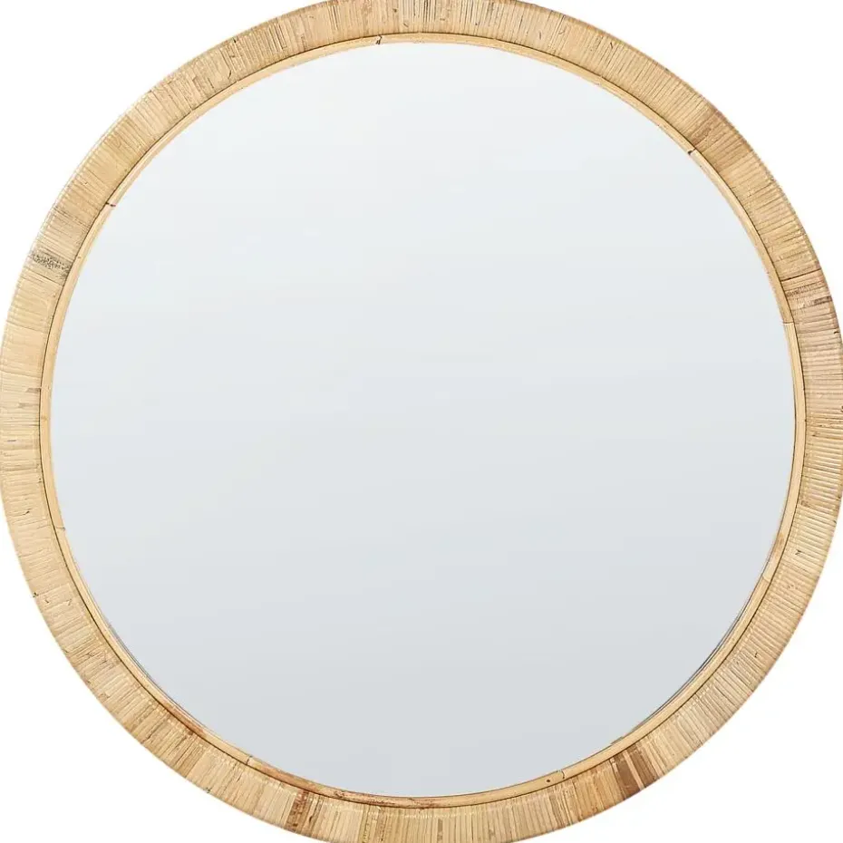 ANLEZY - Wandspiegel - Naturel - Rotan