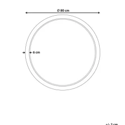 ANLEZY - Wandspiegel - Naturel - Rotan