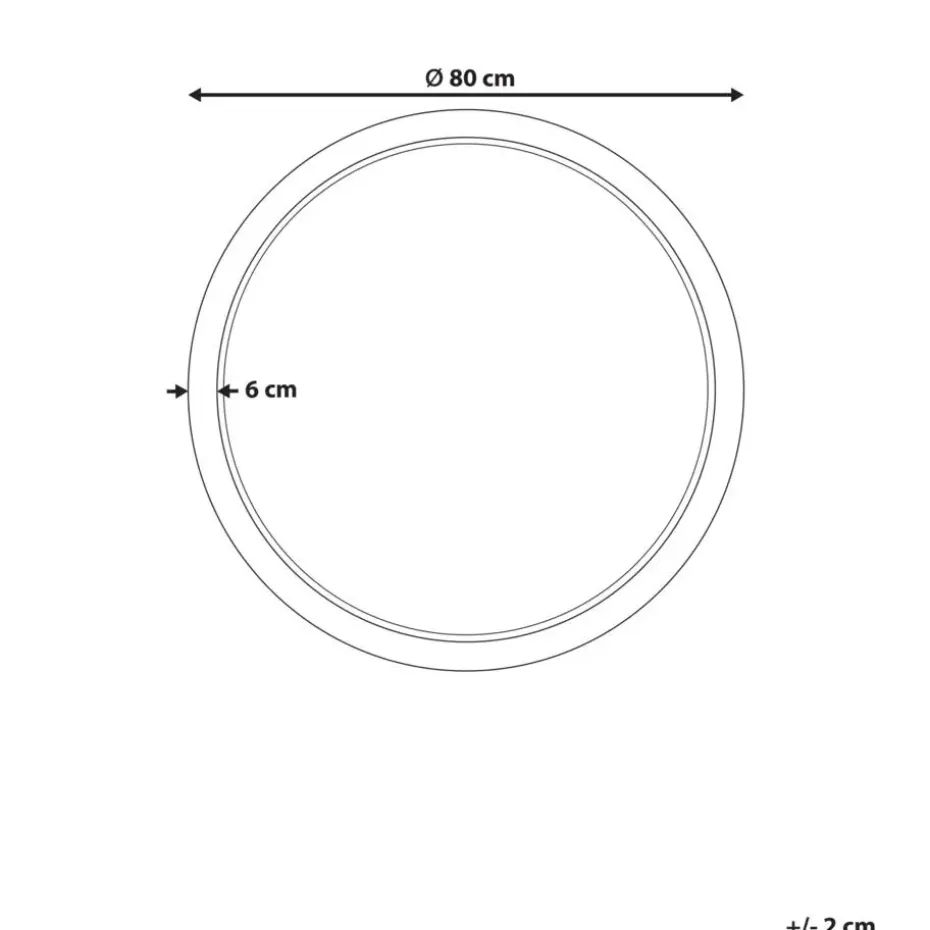 ANLEZY - Wandspiegel - Naturel - Rotan