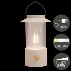 Anna Collection Camping tafellamp - wit - binnen en buiten