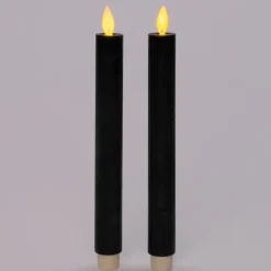 Anna Collection LED dinerkaarsen - 2x - donkergroen - 23 cm