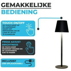 Anna Collection Portable lamp staand - zwart - binnen en buiten