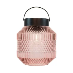 Anna Collection Tuin lantaarn Julia - Solar - zwart - D16 x H16 cm