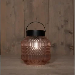 Anna Collection Tuin lantaarn Julia - Solar - zwart - D16 x H16 cm