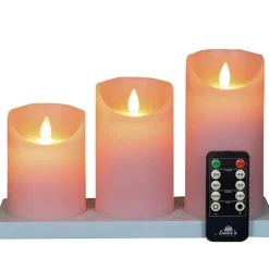 Anna's Collection Anna's Collection LED kaarsen - 3x - lichtroze