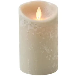 Anna's Collection Led stompkaars - taupe - H12,5 x D7,5 cm - wax