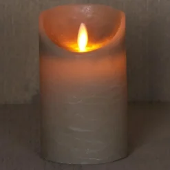 Anna's Collection Led stompkaars - taupe - H12,5 x D7,5 cm - wax