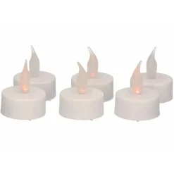 Anna's Collection LED theelichtjes - 6x stuks - wit