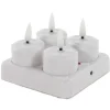 Anna's Collection LED waxinelichtjes - 4x -wit - oplaadbaar