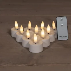 Anna's Collection LED waxinelichtjes - 10x - wit -3,5 x 1,5 cm