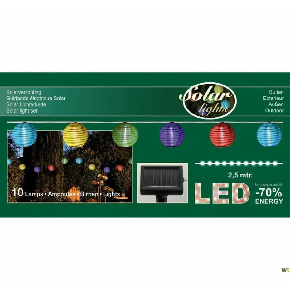 Anna's Collection Lichtsnoer - tuinverlichting - solar - 250 cm