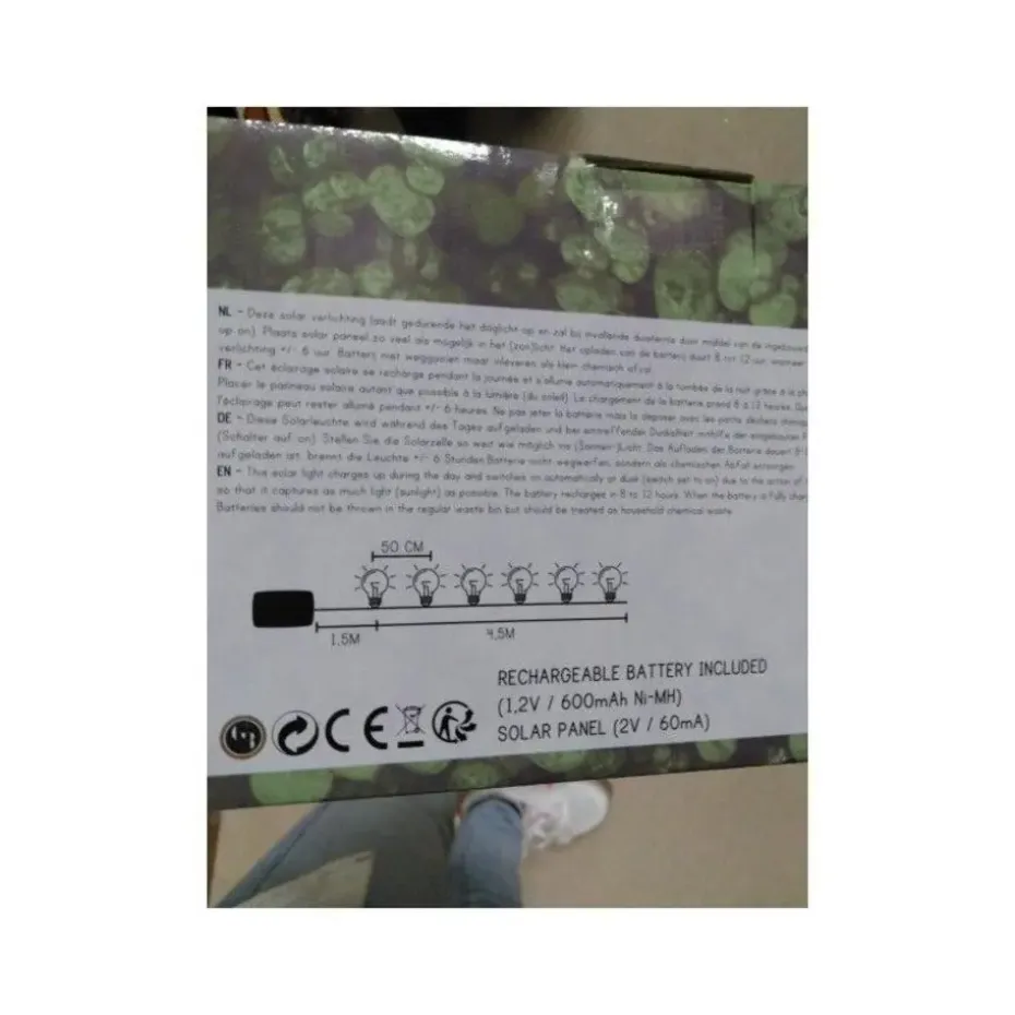 Anna's Collection Lichtsnoer - solar verlichting - warm wit - 450 cm