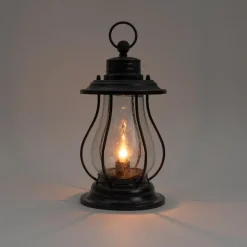 Anna's Collection Solar lantaarn - vlameffect - 17 x 31 cm - metaal