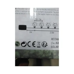 Anna's Collection Solar lichtsnoer - witte lampionnen - 250 cm